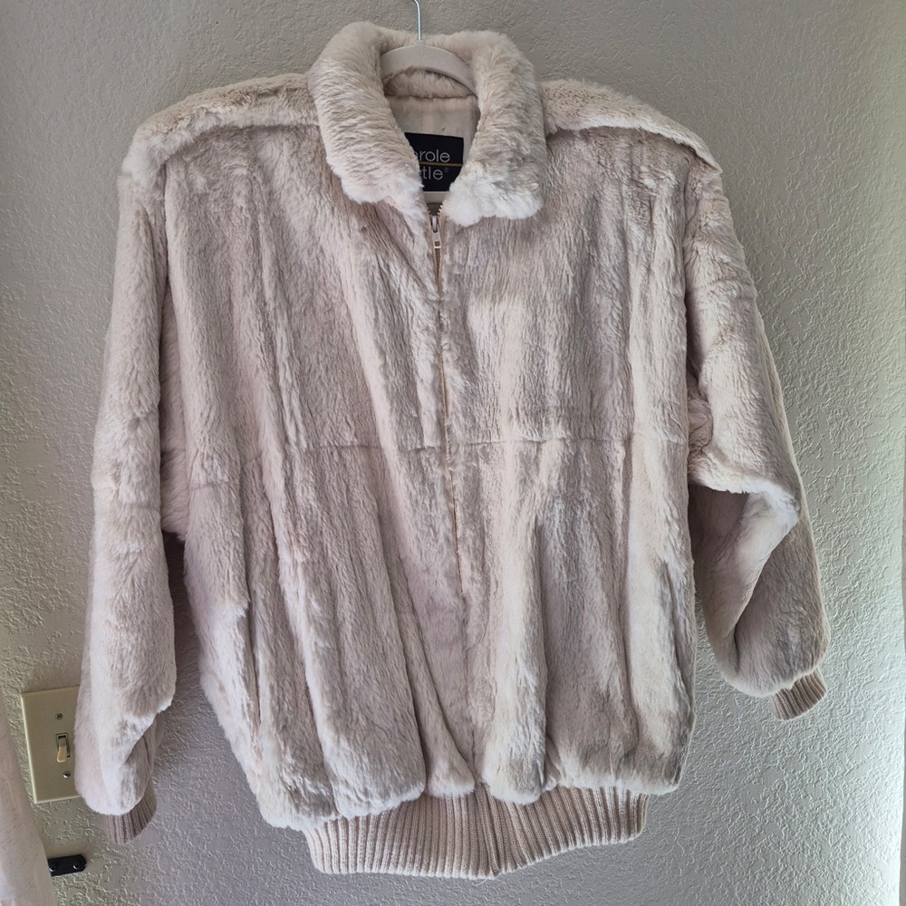Vintage Carole Little Sheared Rabbit Fur Jacket